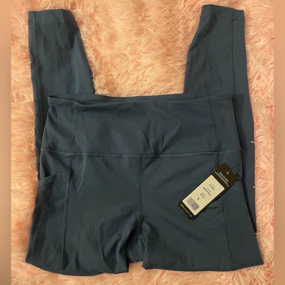 blue yoga leggings